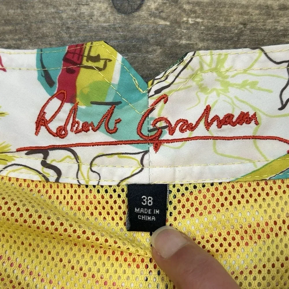 Robert Graham Paradise Men Geometric Swim Trunks Board Shorts‎ Size 38 (280)